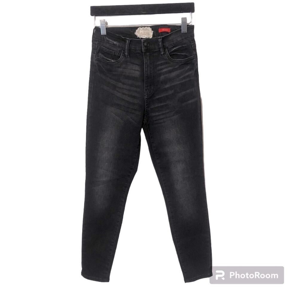 Altar’d State Jeans Women’s Sz 27 High Rise Grunge Black Stretch Deb Boho Hippie